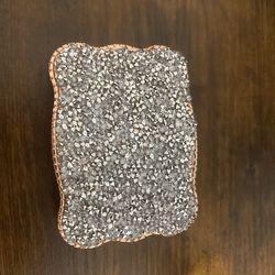 Bright Crystal Western Cowgirl Bling Wallet Belt Buckle Rose Gold Rope