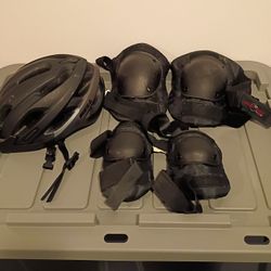 Biking Helmet With Knee & Elbow Pads
