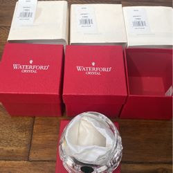 3 Waterford Crystal Tea Lights    Vintage 