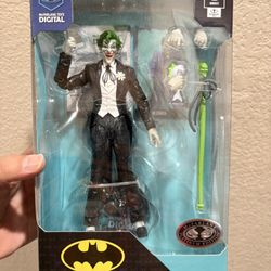 McFarlane The Joker Digital DC Direct The Silver Age Figure Platinum Black White