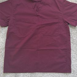 Maroon Scrub Set With Pockets 