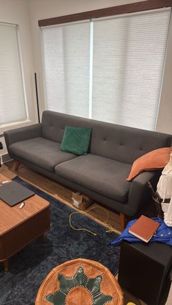 Large blue/gray couch