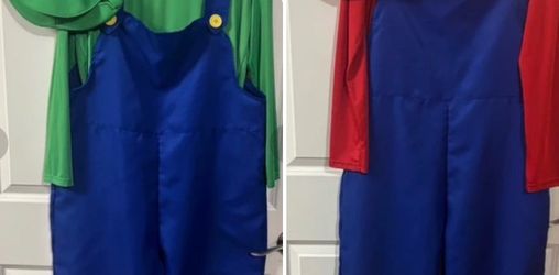 Like New Adult Medium Mario & Luigi Costume Set
