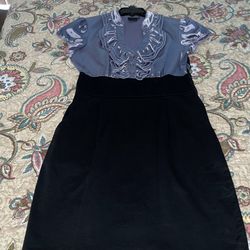 Silver Gray And Black Dress Size 11