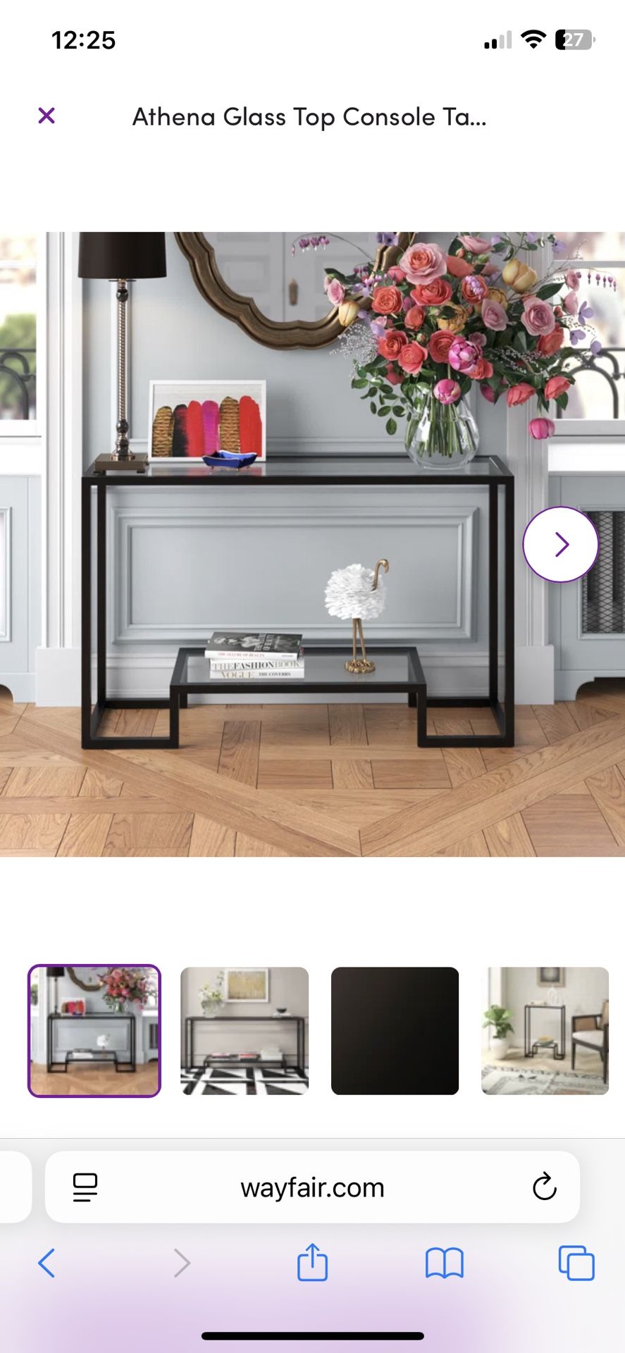 Glass Console Table, Wayfair