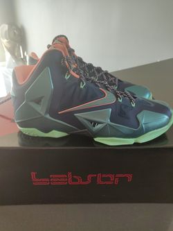 Nike Lebron XI 'Miami Vs Akron' Men's Shoes Brave Blue-Teal-Pink