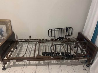 Electric Adjustable Medical Bed w/ Safety Rails (CAN DELIVER FOR A FEE)