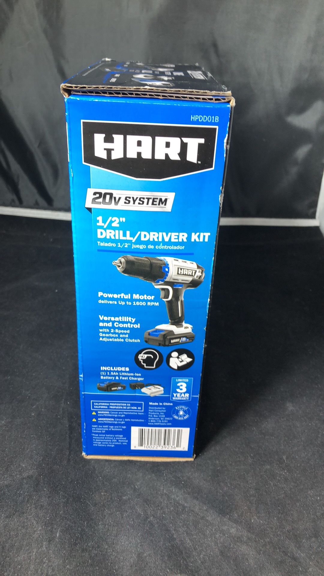 HART 20 Volt Cordless 1 2 inch Drill Driver Kit 1 1.5Ah Lithium