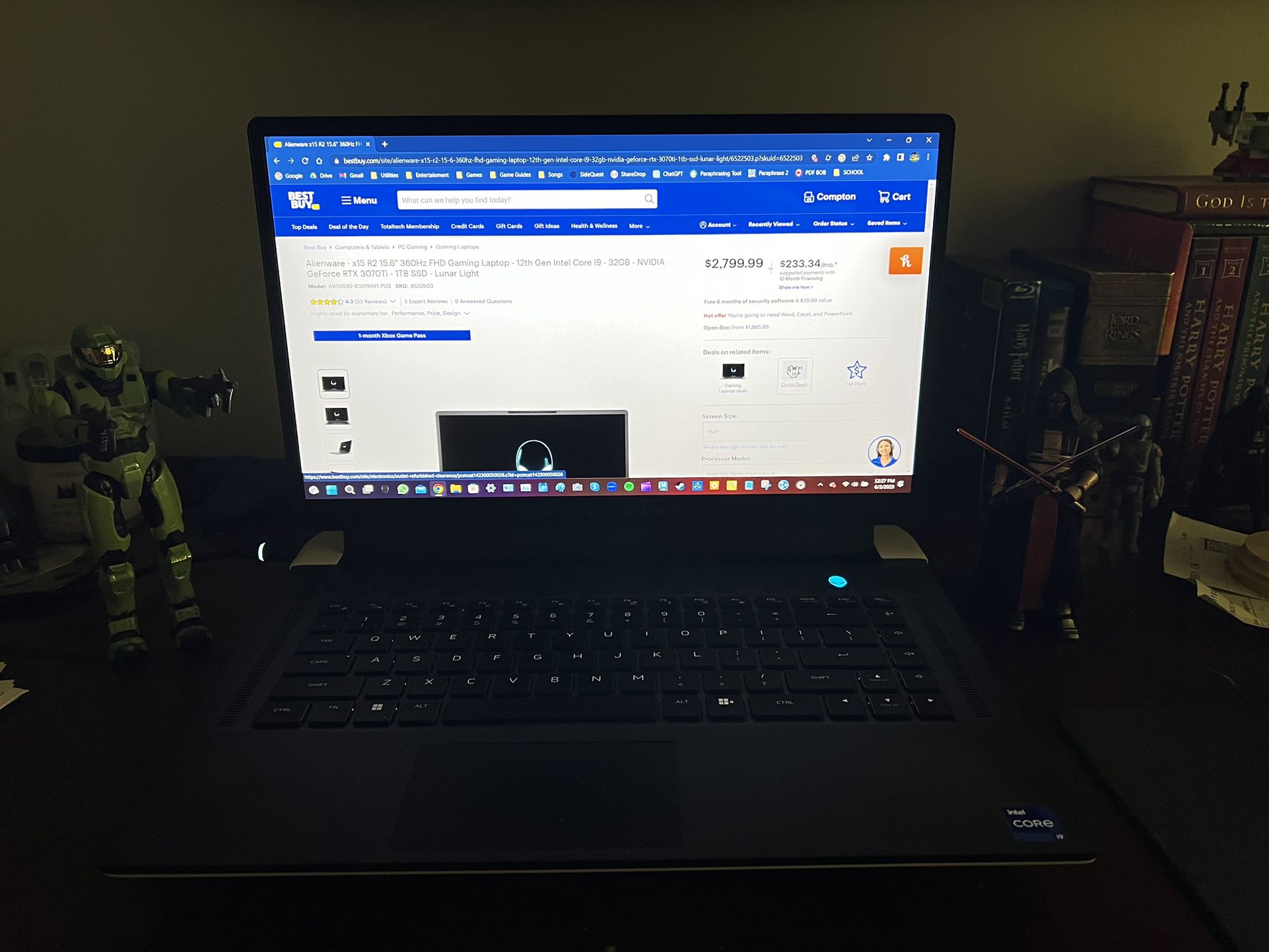 Alienware - x15 R2 15.6" 360Hz FHD Gaming Laptop
