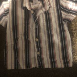 Old Navy  Striped Dress Shirt Baby Boys 6-12 Mon
