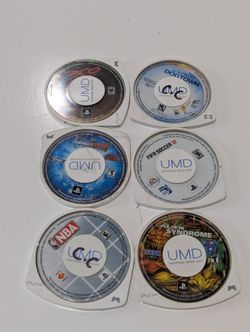 Sony PSP UMD Video Game Lot Of 6 NBA FIFA Soccer 12 Alien Syndrome Dogtown SmackDown