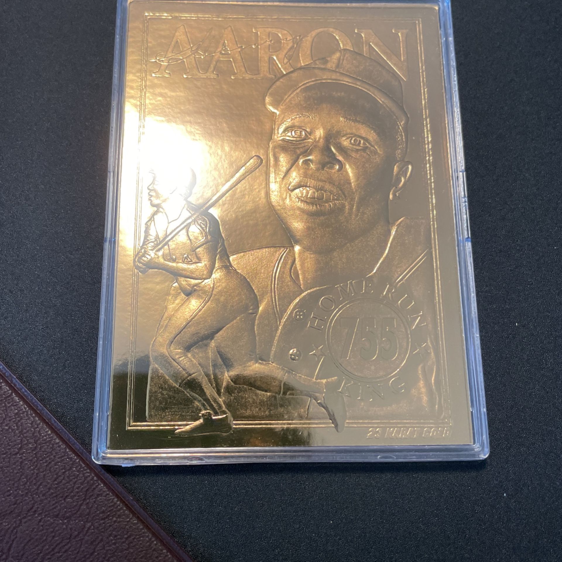 Hank Aaron 23 karat gold baseball card
