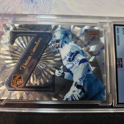 Deion Sanders 1997 Pinnacle Zenith Z Team #ZT6 HOF Dallas Cowboys w Peel MPE 9(MINT)