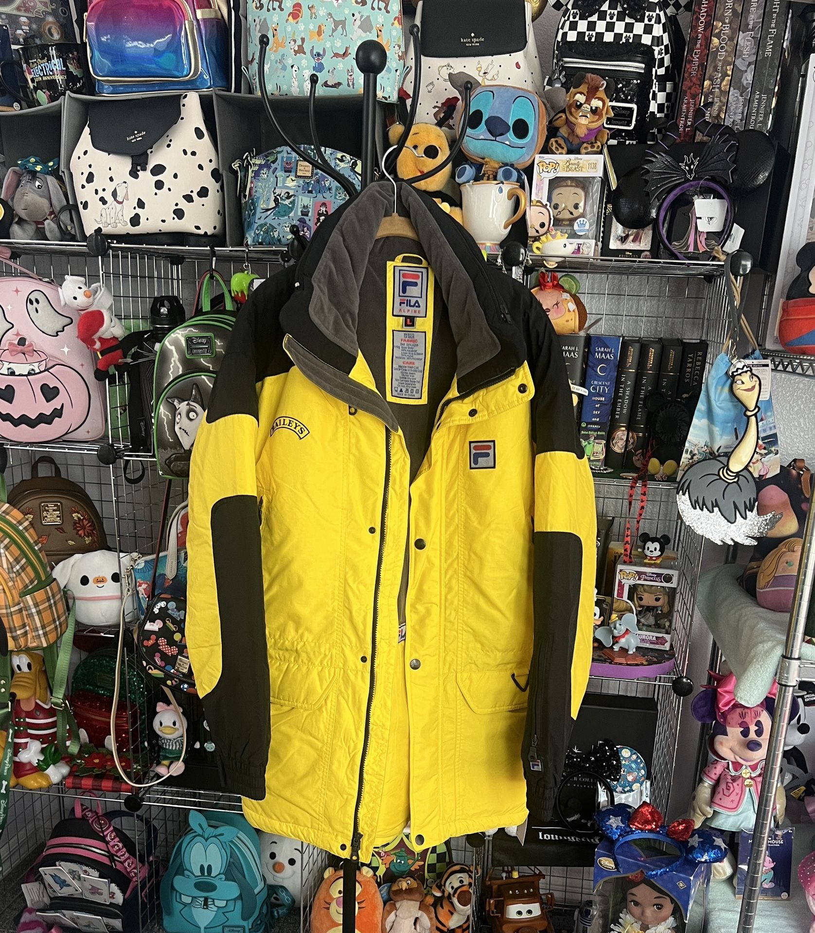 NWT Fila Yellow And Black Ski Jacket Mens Size L