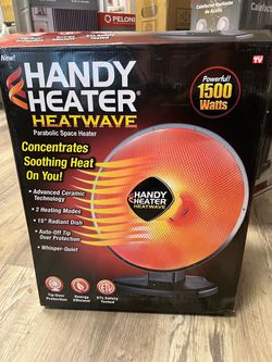 1500-Watt 18.5 in. Electric Ceramic Parabolic Space Heater with Tip-Over Safety
