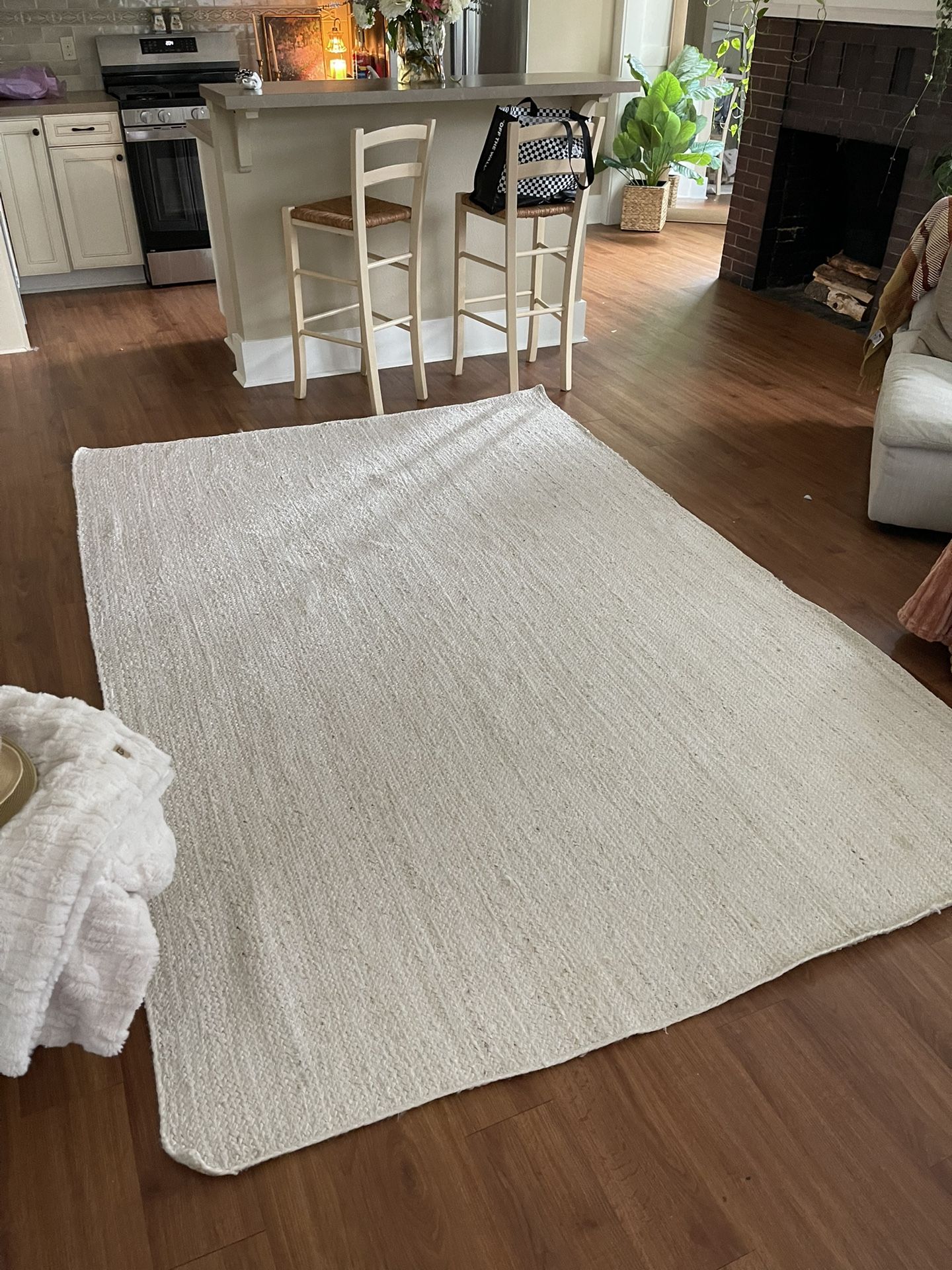 Cream Jute Rug 