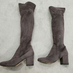 Aldo Over The Knee Suede Boots Gray US 6.5 Good Conditions