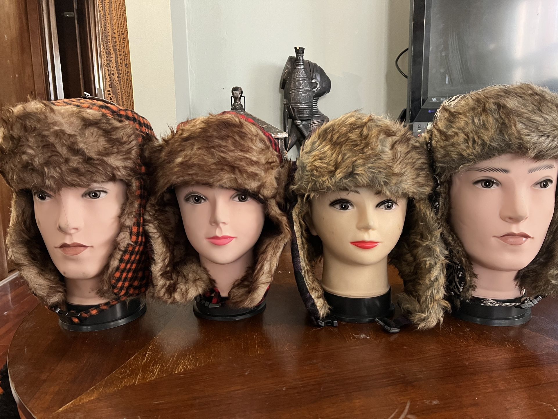 Winter Trapper Hats With Fur