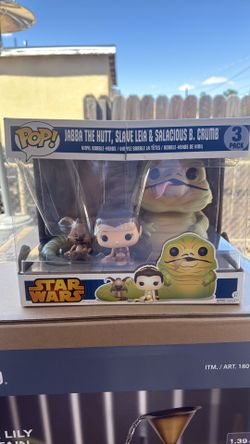 Funko pop! Jabba the Hutt, slave Leo’s and salacious b. Crumb 3pk