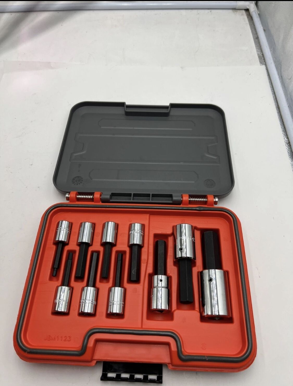 Proto 10-Piece Hex Bit 3/8" & 1/2" Drive J52210H in Blow Mold Case Rubber Sealed