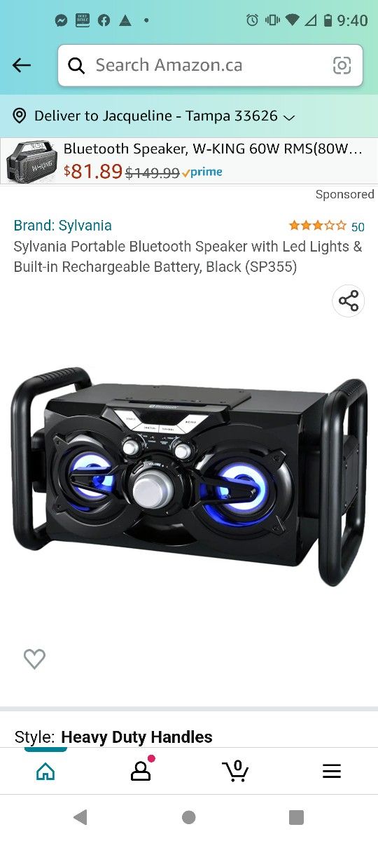 Sylvania Bluetooth Speaker