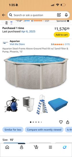 Steel frame above ground pool