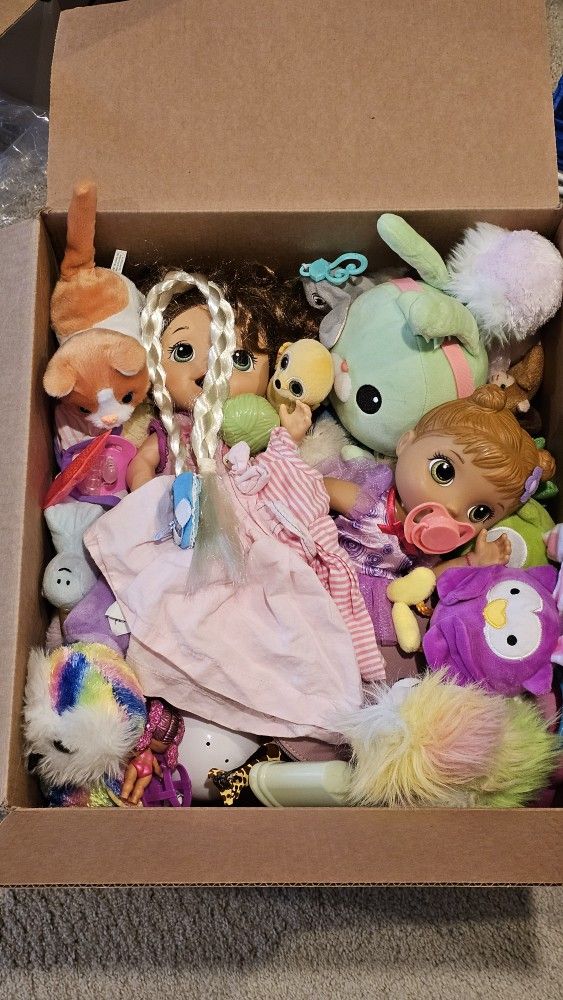 2 Boxes Of Loved Toys $5