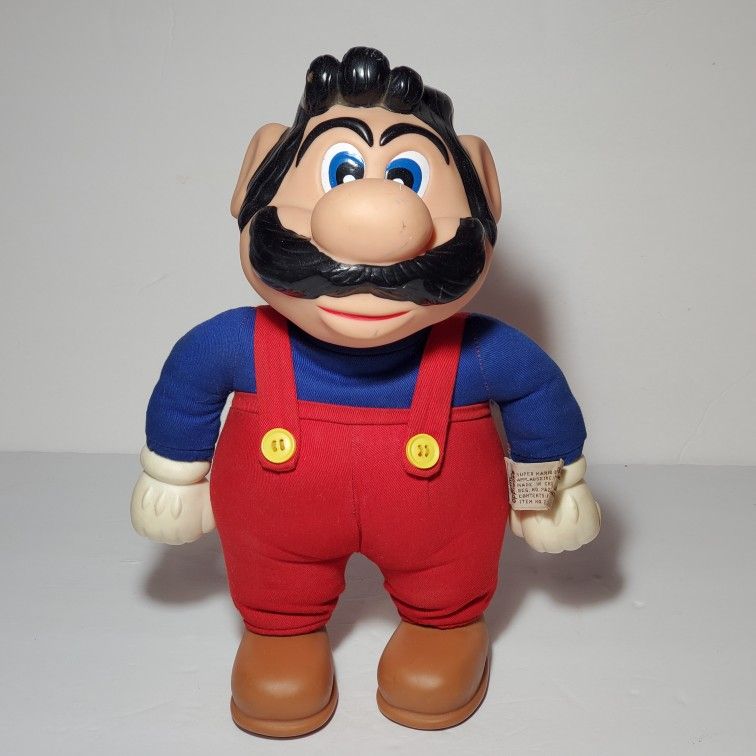 Nintendo Super Mario Bros Plush Body Vinyl Face Doll 1989