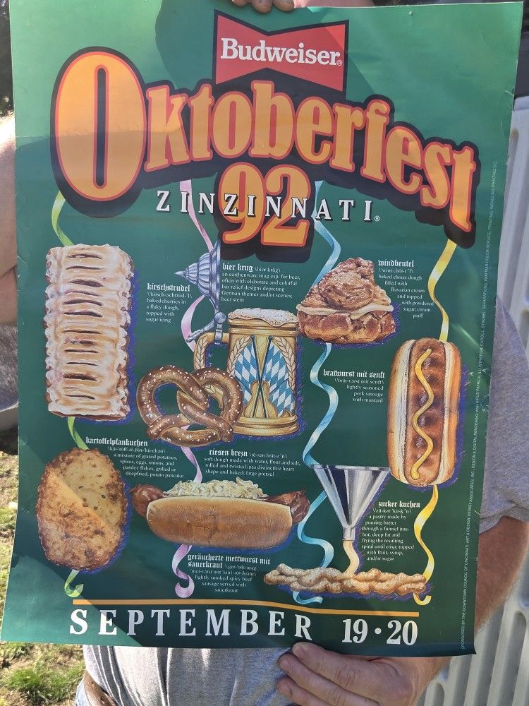 Budweiser Cincinnati Oktoberfest 1992 Poster