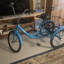 NEW Viribus Foldable Adult Tricycle wih detachable basket and wide seat.
