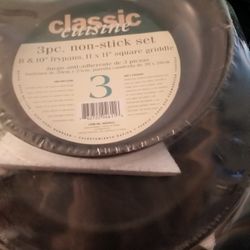 3 Piece Classic Frying Pan 