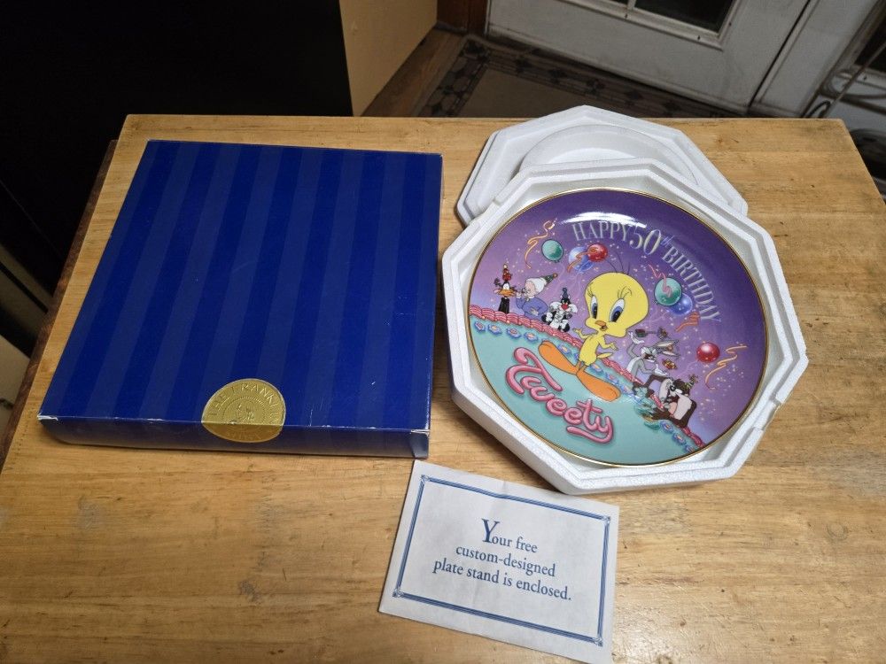 Tweety Bird 50 Anniversary Plate