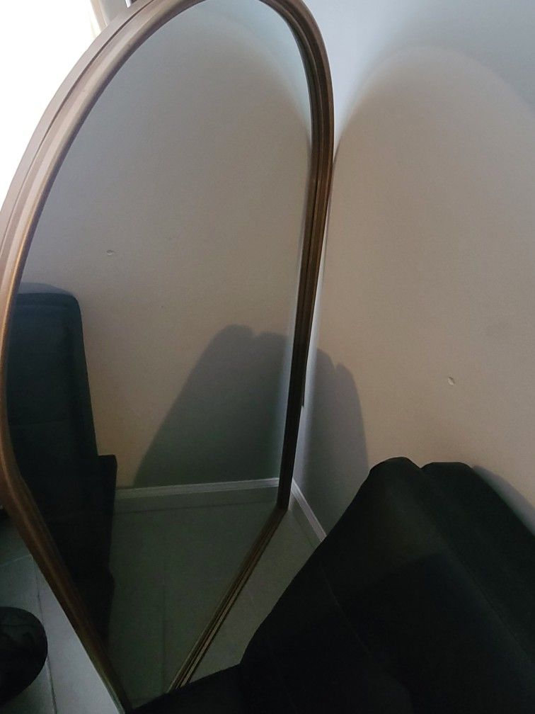 Brass Mirror 48" Wall Mount Gold Heavy Duty
