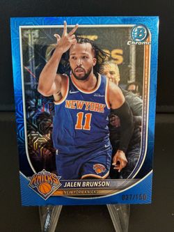 Jalen Brunson Topps Chrome Blue Mojo  Refractor /150