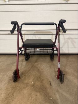 Drive Walker with Seat extra wide