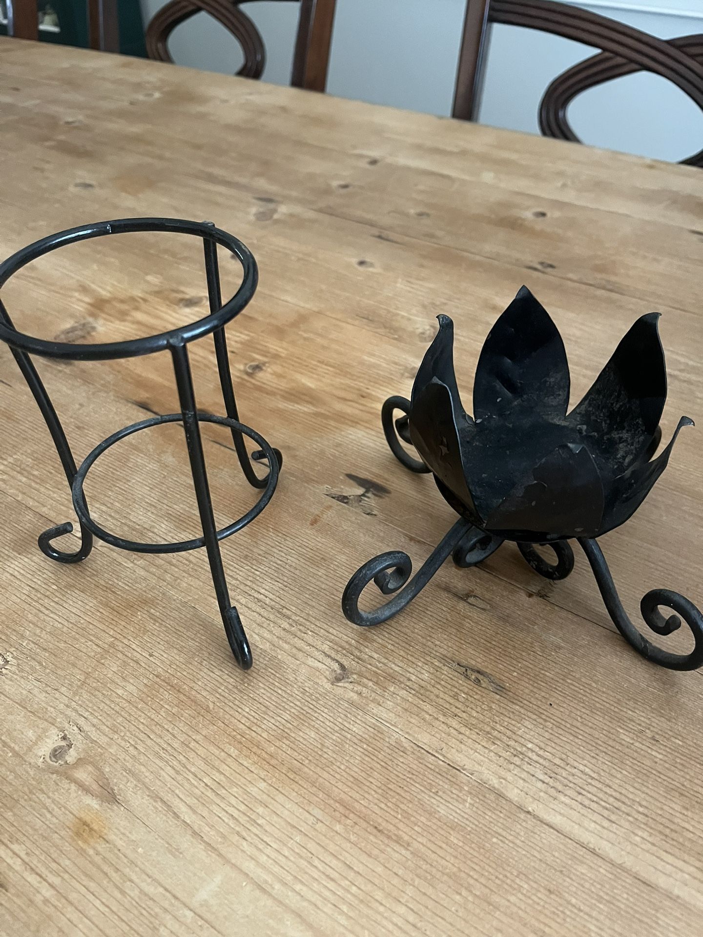 2 Metal Candle Holders