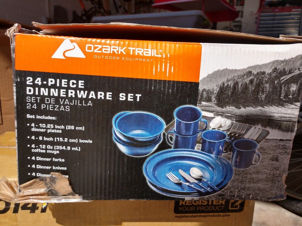 Ozark trail 24 piece dinner ware set