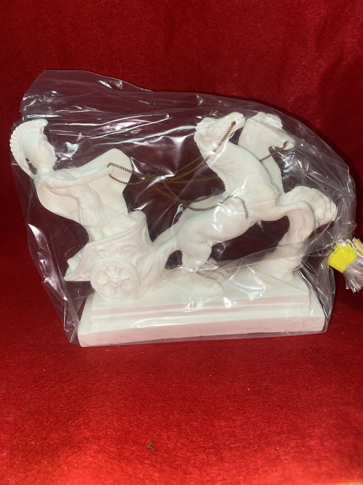 5 Inch x 5 Inch Alabaster Greek/Roman Chariot Imported From Greece (4 available)