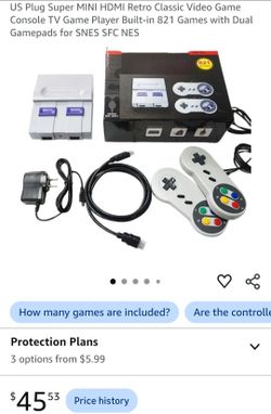 Mini Retro Game Console with 821 Built-In Games