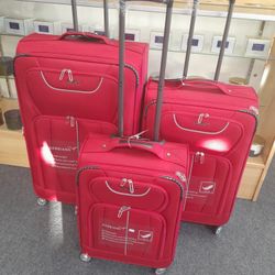 GABBIANO 3 PIECE LUGGAGE SET 8 WHEEL SPINNER 