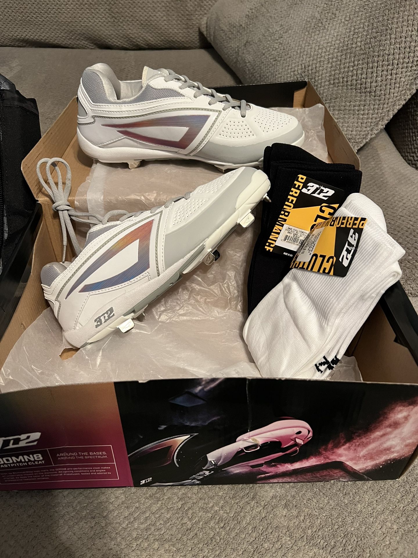 Dom-N-8 Softball Cleats With Socks