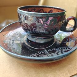 Colored Glass Tea Set