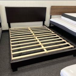 Black Queen Size Platform Bed Frame