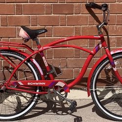 Missing Red Beach Cruiser Schwinn Delmar California Cruiser Coasting Fixie Low Rider Bike