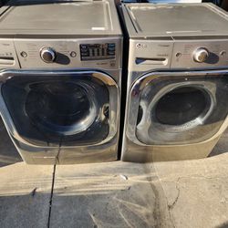 Front Load LG Lavadora Y Secadora30 Pulgadas  Mega Capacidad Lavadora 5.5 Secadora 9.0 Eléctrica  220 Voltios La Secadora