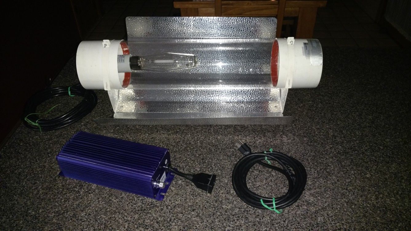 Grow light MH/HPS 250w/400w ballast, 6"cool tube.4 bulbs, hyperfan 6"