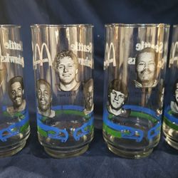 Vintage Seattle Seahawks McDonalds Glasses Zorn Largent