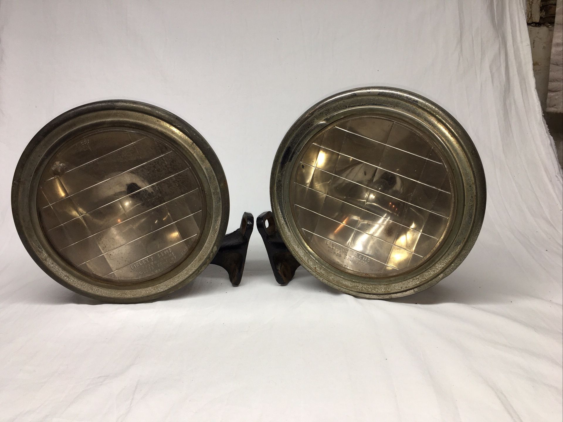 Antique Car Headlights. Liberty Lens 1914…Model "A" Car?