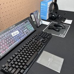 Wired Gaming Bundle (Black) - Gaming Keyboard, Gaming Mouse, Headset, & Mouse Pad