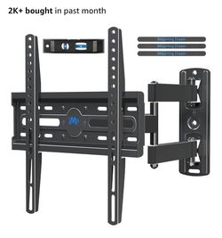 Mounting Dream TV Wall Mount Swivel and Tilt for 26- 55 Inch TV up to 60 lbs TV Mount Perfect Center Design, Full Motion TV Mount Bracket with Articul